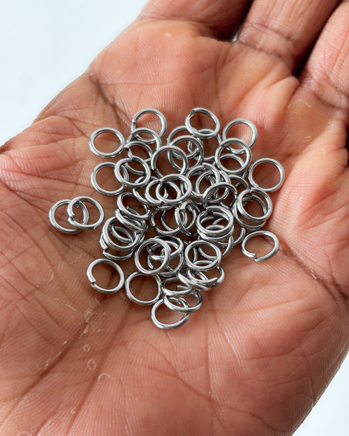 1.2 x 8 Steel jumprings - 10 grams
