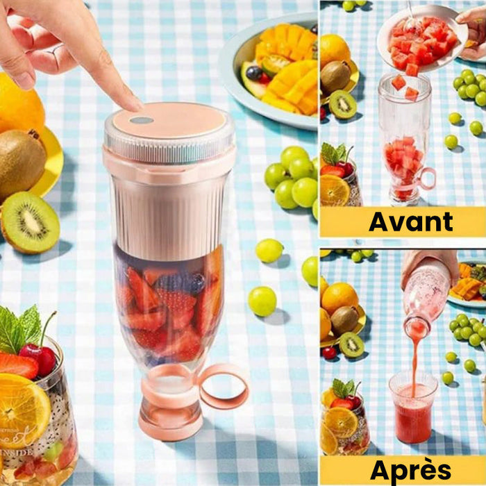 60%✨Vente directe d'usine✨ Extracteur de Jus Portable Best-Seller | 🌟 Savourez du jus frais à tout moment, partout ! -Remifa®