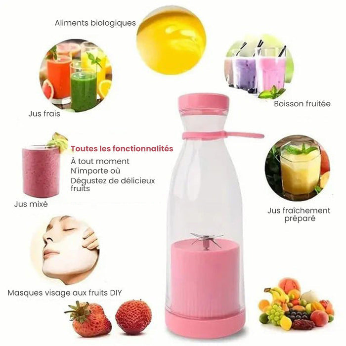 60%✨Vente directe d'usine✨ Extracteur de Jus Portable Best-Seller | 🌟 Savourez du jus frais à tout moment, partout ! -Remifa®