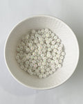 6mm white holo beads // 25 grams