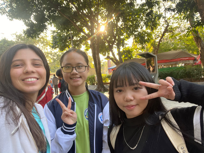 TEFL teacher and students enjoying a classroom experience overseas in Vietnam