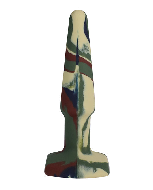 Colorful abstract sculpture on a white background