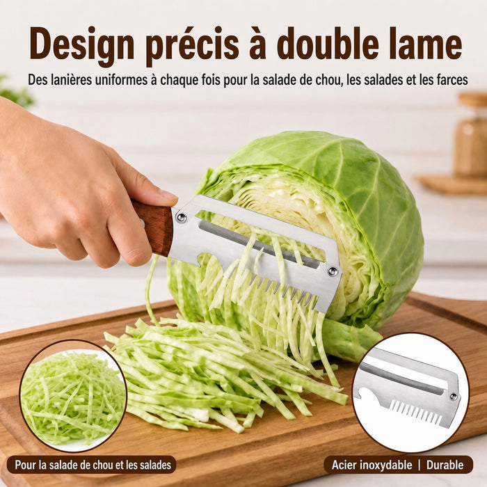 🔪🥒 Achetez-en 1, obtenez-en 1 GRATUITEMENT ! 🍎 Éplucheur Multifonctionnel en Bois – Lame Inox Ultra-Tranchante + Décapsuleur Intégré