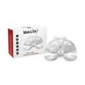 Clear masturbator with packaging labeled 'Adam & Eve' on a white background