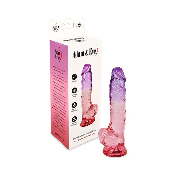 Pink and purple silicone plug with packaging on a white background