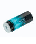 Blue cylindrical device with 'Honey' branding on a white background