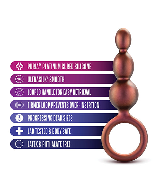 Sexual product with features listed on a white background