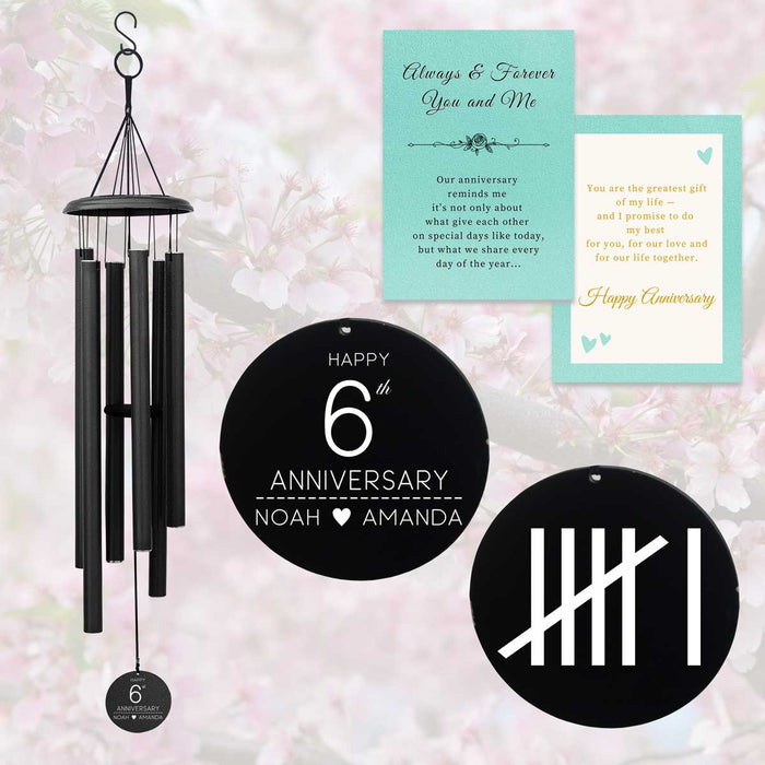 Anniversary Gift Personalized Engraved wind chime WCP29