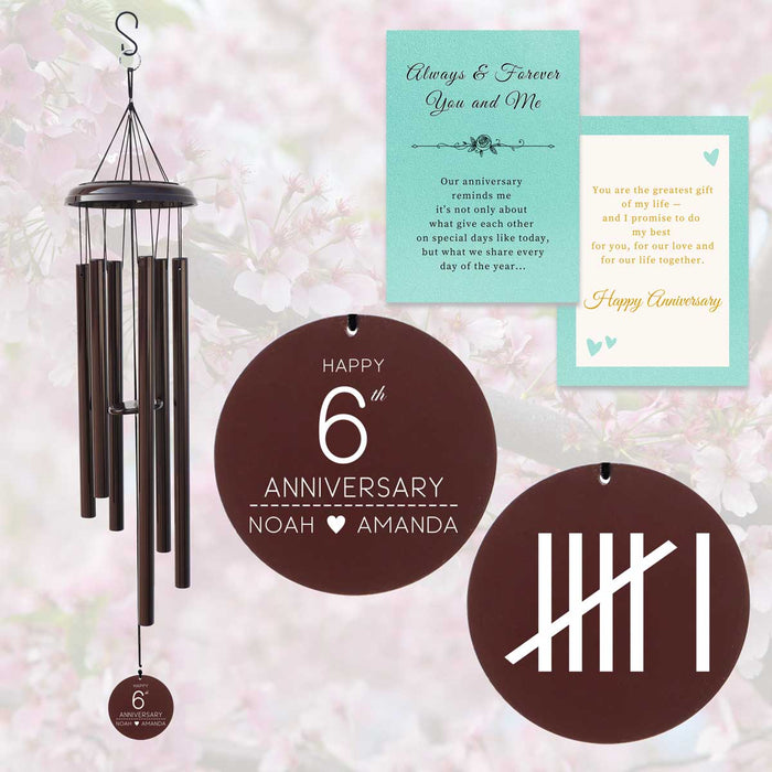 Anniversary Gift Personalized Engraved wind chime WCP29