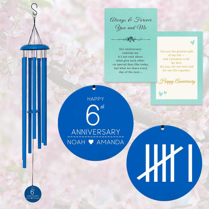 Anniversary Gift Personalized Engraved wind chime WCP29
