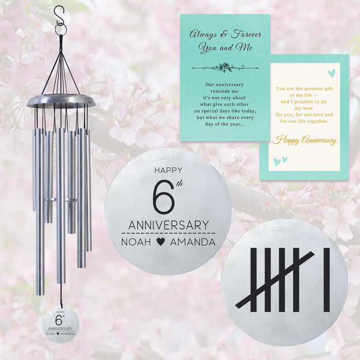 Anniversary Gift Personalized Engraved wind chime WCP29
