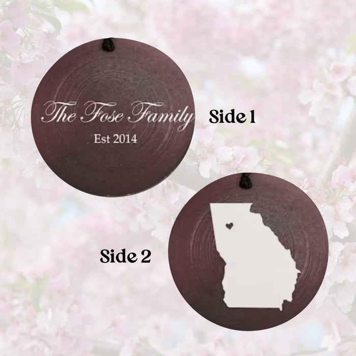 Anniversary Wind Chimes Ornament with both sides custom engraving