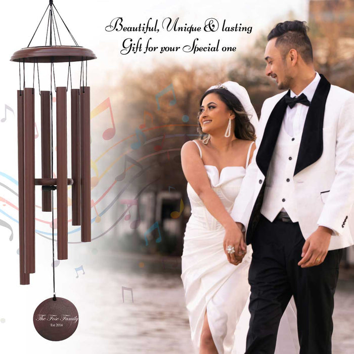 Anniversary wind chime gift for couples.
