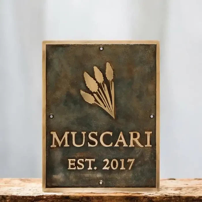 Solid Brass Address Plaques with Custom 3D Lettering
