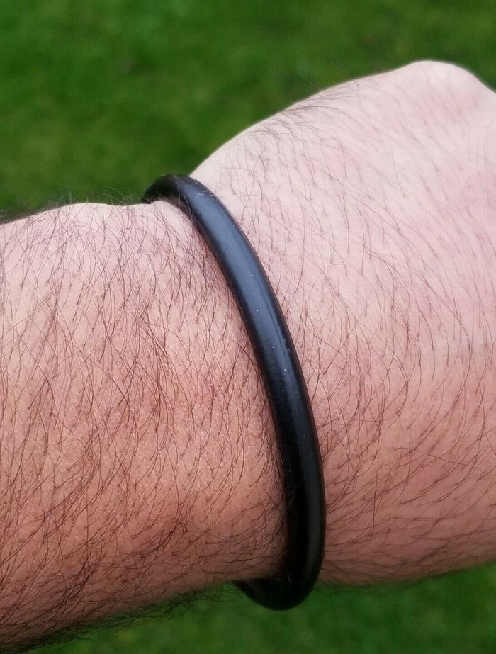 Black Kara Sarbloh Bangle Pure Iron Sikh Kada Round Smooth Singh Kaur Khalsa V4N Bracelet Unisex Gift