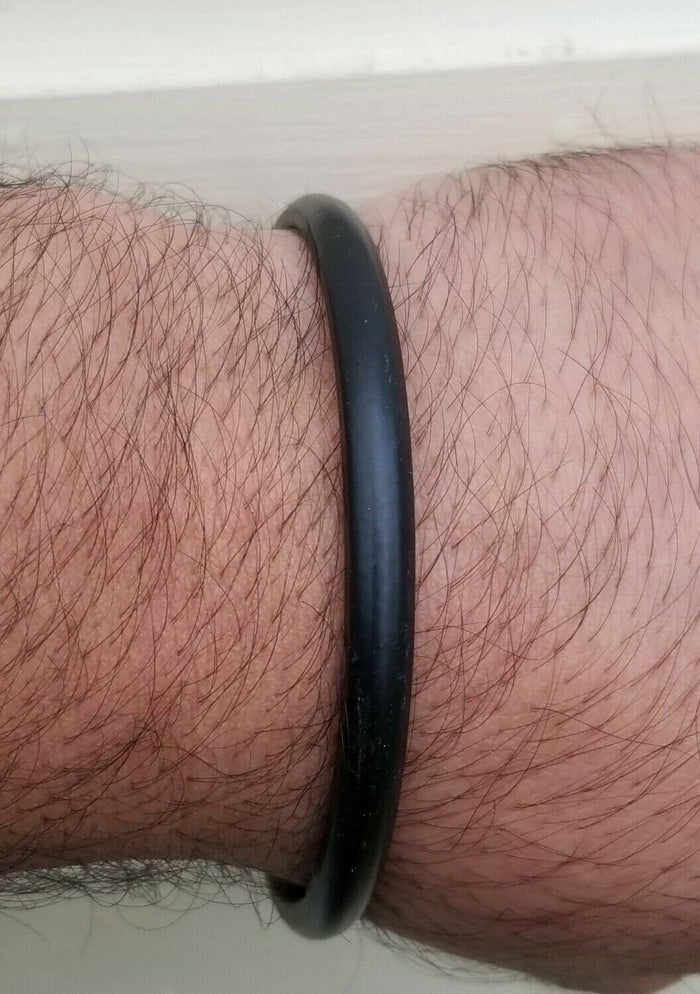 Black Kara Sarbloh Bangle Pure Iron Sikh Kada Round Smooth Singh Kaur Khalsa V4N Bracelet Unisex Gift