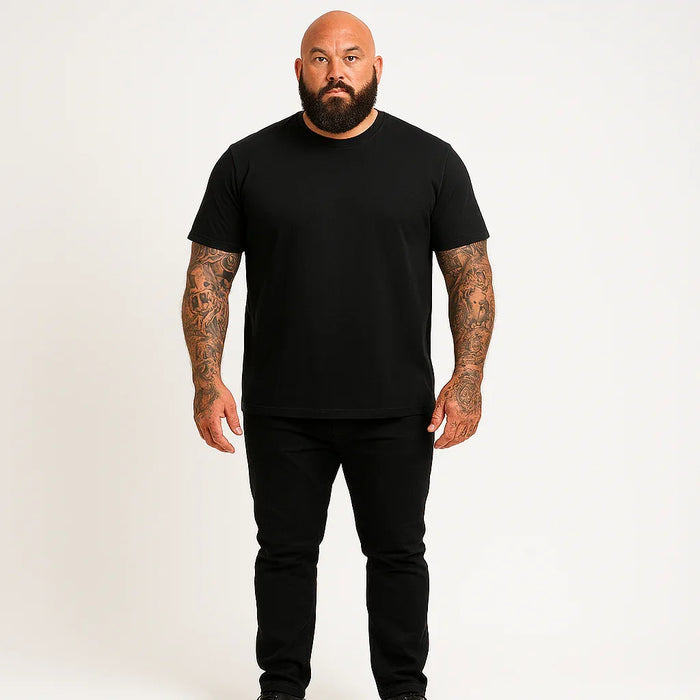 Black Single Fitted Man's T-Shirt