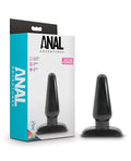Black anal plug with packaging labeled 'Anal Adventures' on a white background