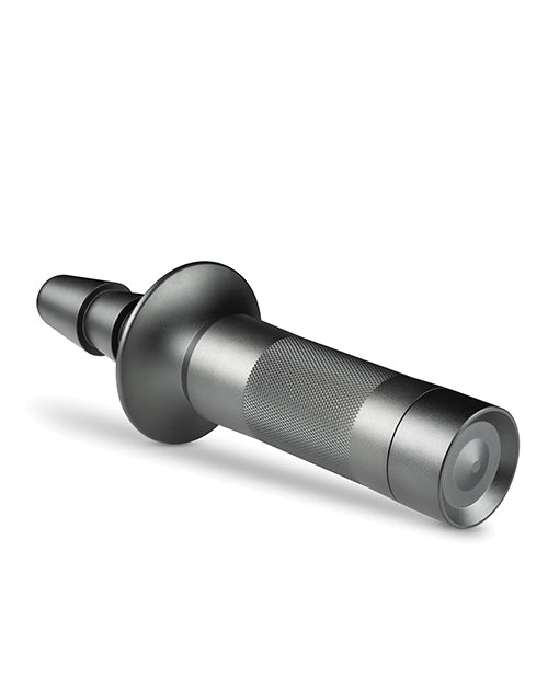 Metal cylindrical tool on a white background