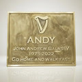 engraved solid brass house sign | brass plaque for home exterior