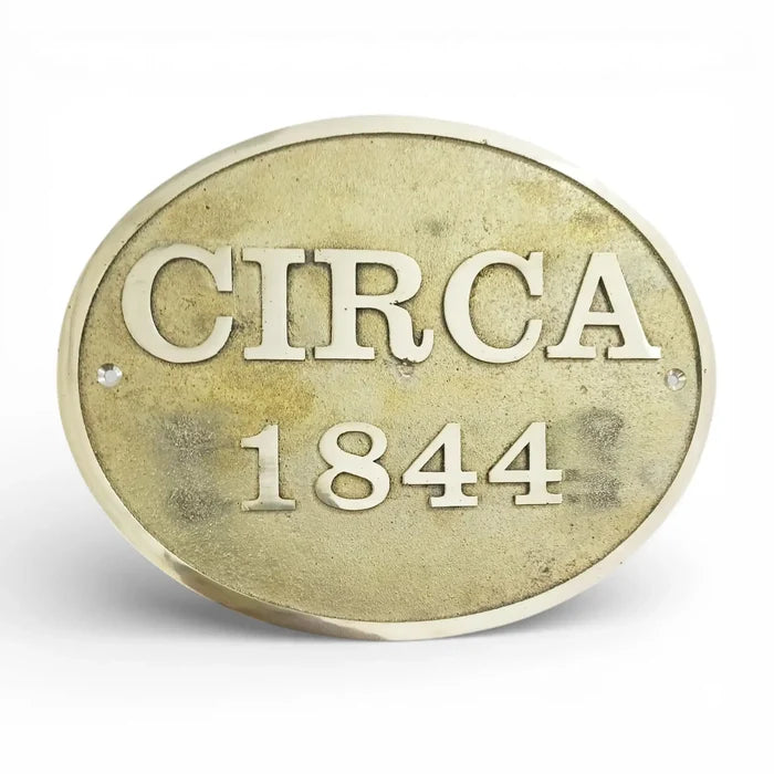 Brass Address Plaque | House Address Sign Oval Shape