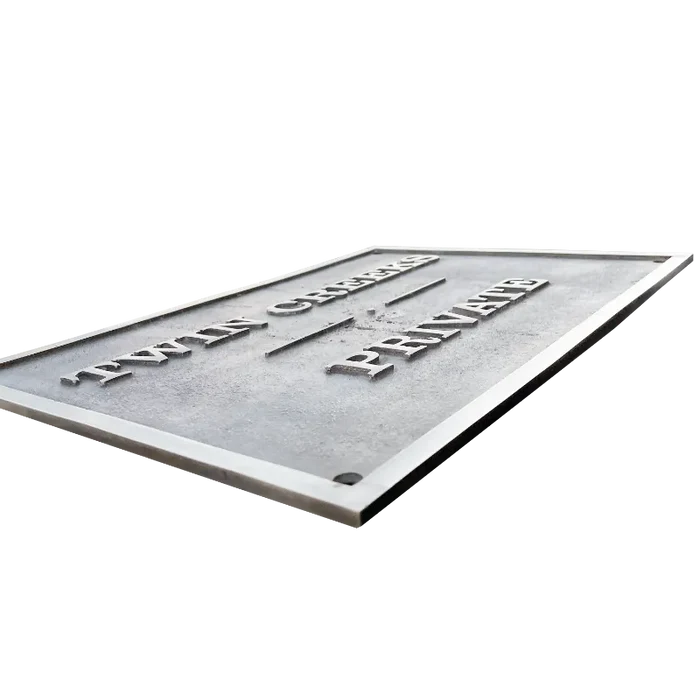 luxury gold finish brass nameplate for home