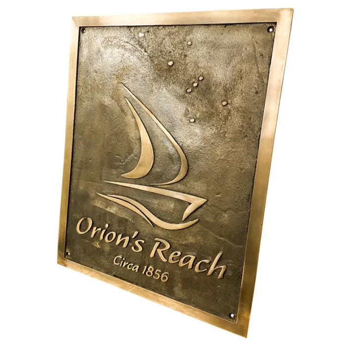 Brass Address Plaque with custom engraving
