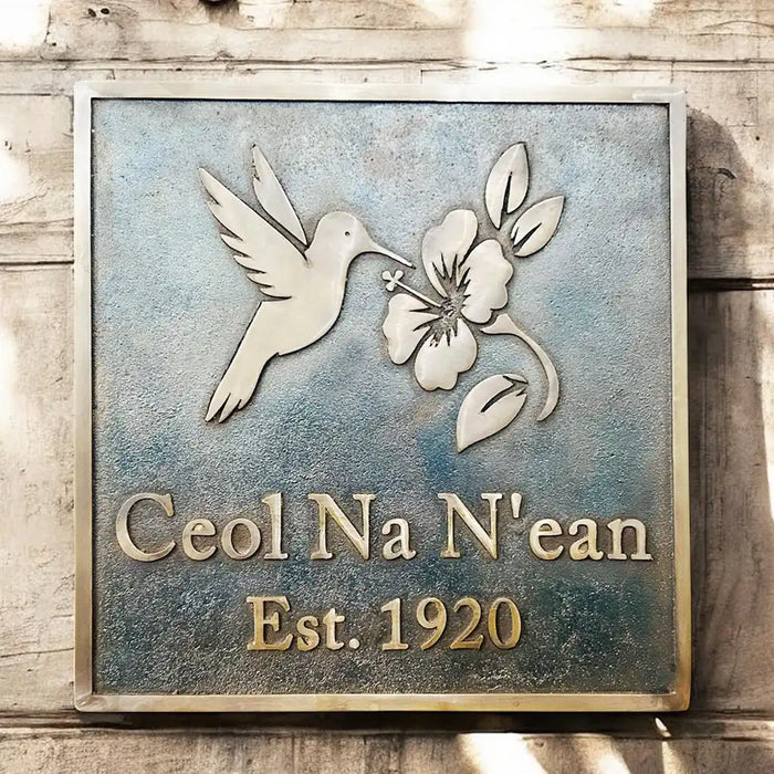 exterior bronze house plaque | Brass Address Plaque