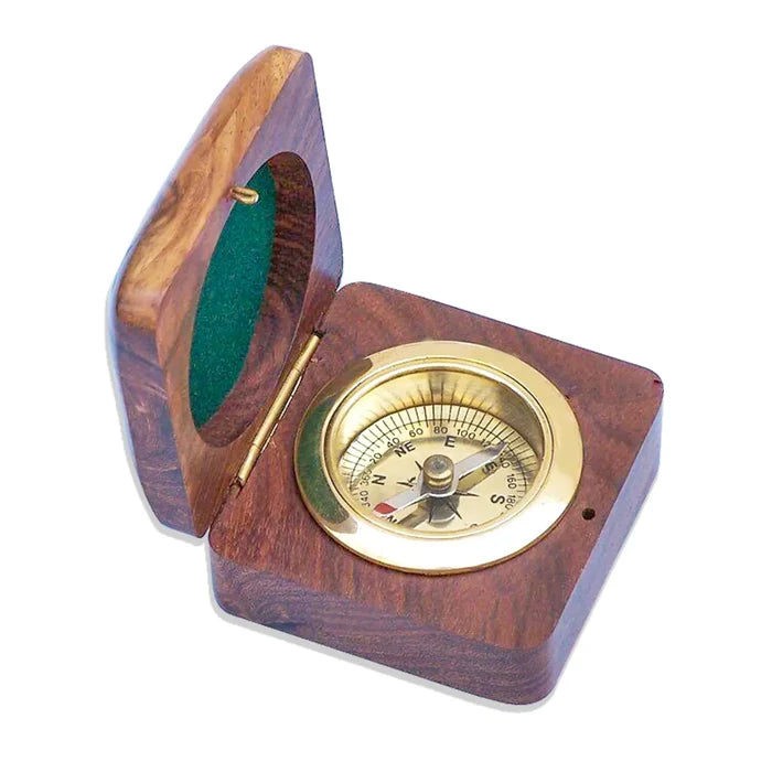 Brass Sundial Compass with case | Classic & Elegant Design