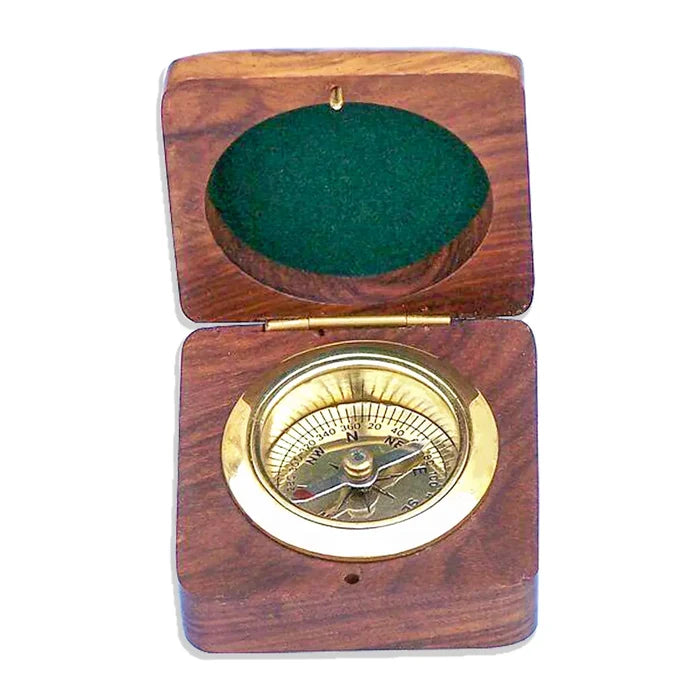 Brass Sundial Compass with case | Classic & Elegant Design
