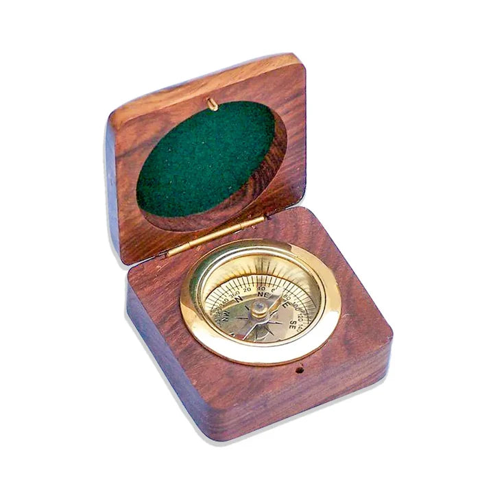 Brass Sundial Compass with case | Classic & Elegant Design