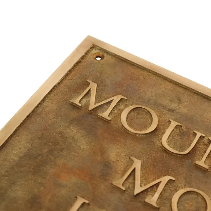 Brass House Name Plate | Custom & Classic - Shop Now!