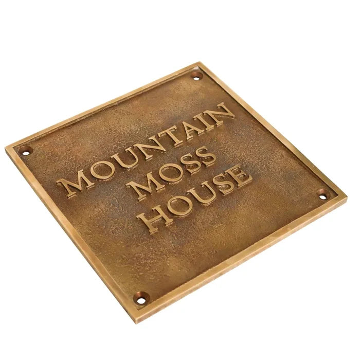 Brass House Name Plate | Custom & Classic - Shop Now!