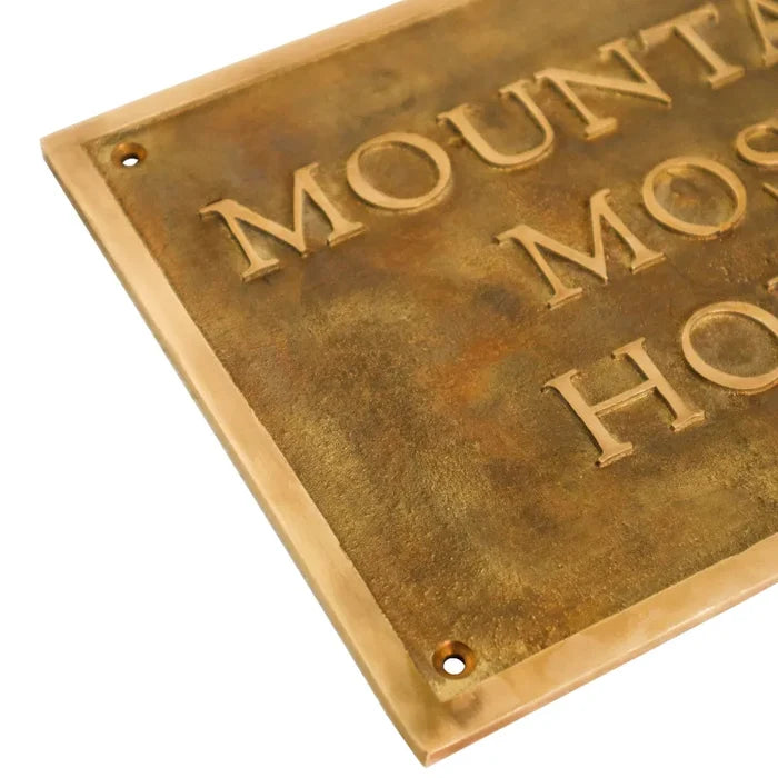 Brass House Name Plate | Custom & Classic - Shop Now!