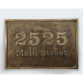 Brass House Number Plaque – Engraved Address Sign for Home