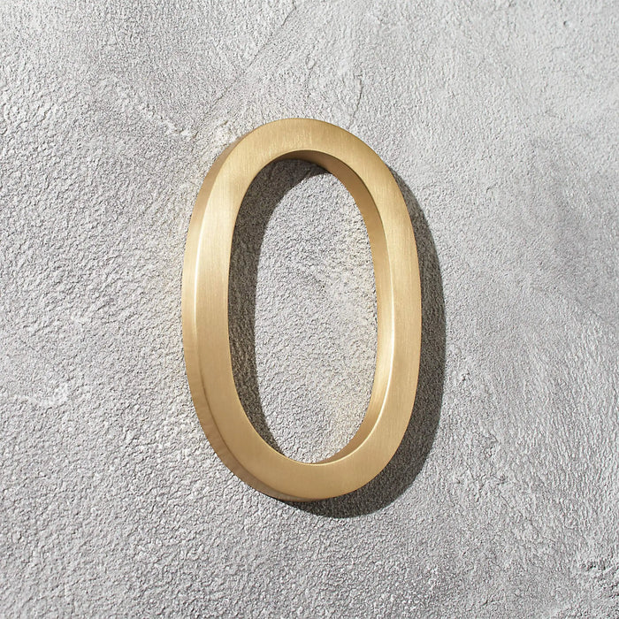 Custom brass address number plaque