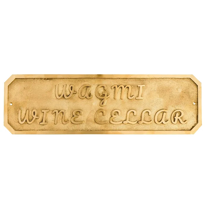 Durable brass engraved name plate