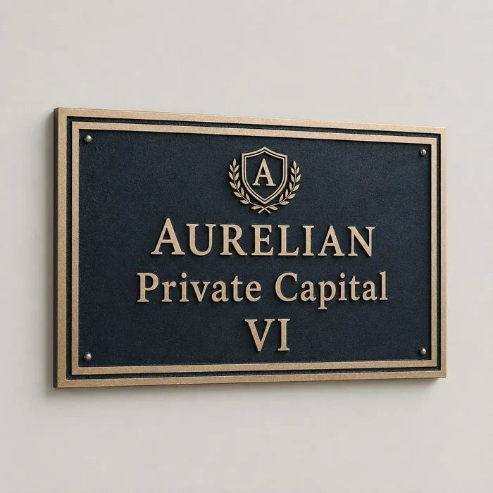 olid brass address plaque featuring engraved house number and custom text