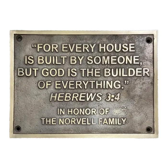 Bronze brass home decor plaque | Weatherproof bronze brass address sign