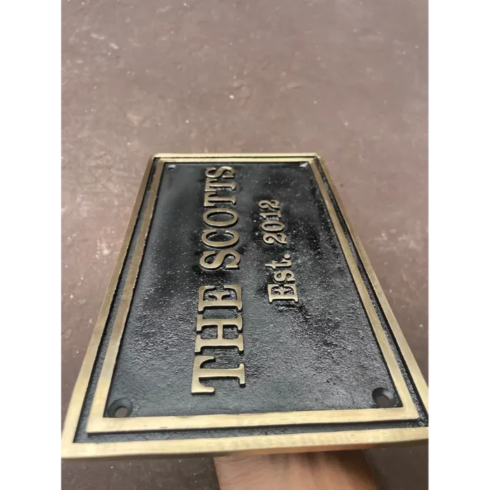 Custom Name & Address Brass Plaque