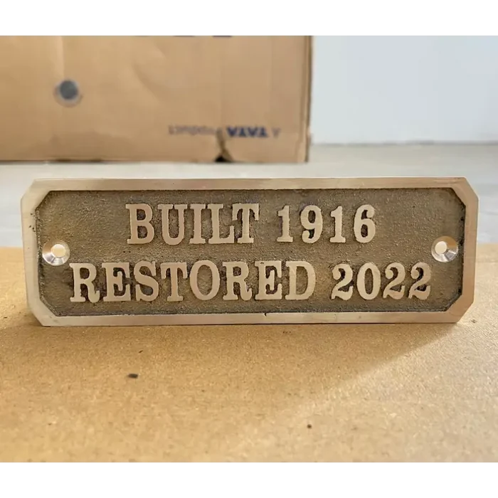 Custom Engraved Brass Plate Antique Finish