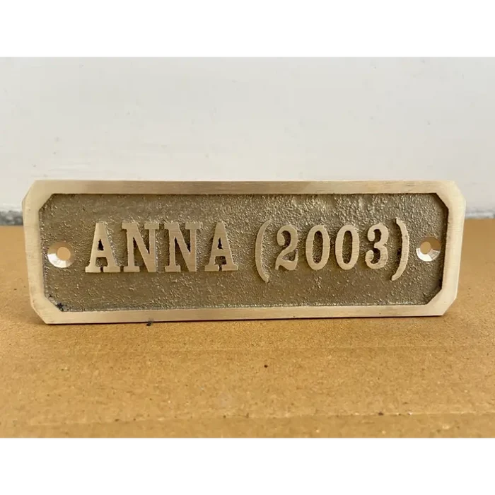 Brass Address Plaque with Name