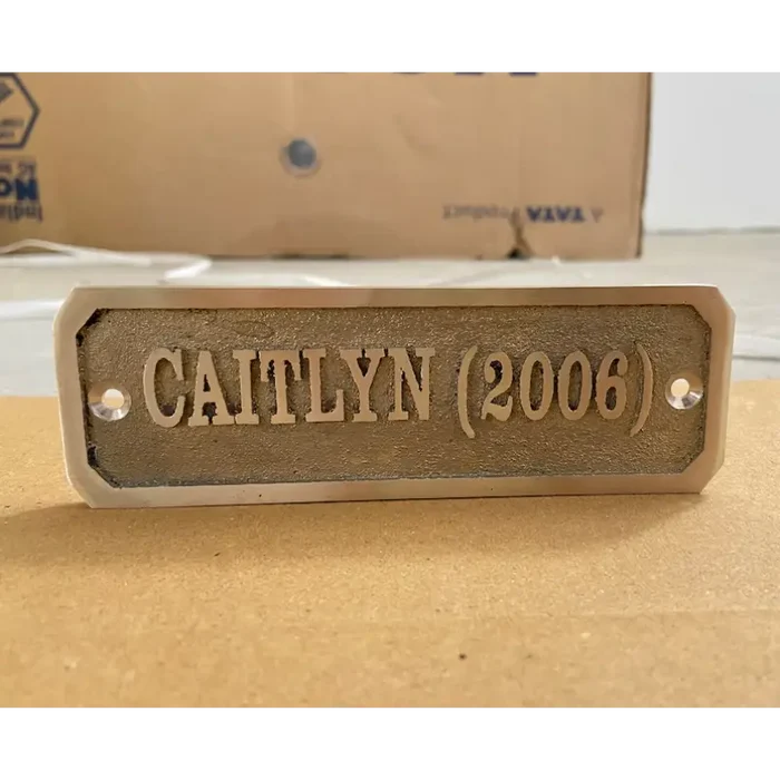 Engraved Brass House Name Sign