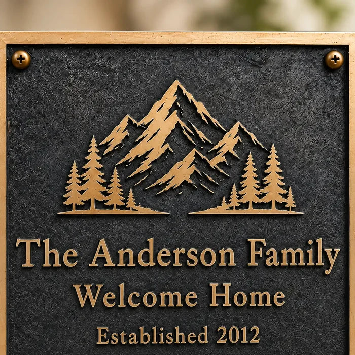 Solid brass plaque with customized engraving