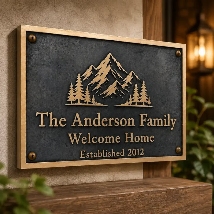 Premium brass plaque with personalized engraving