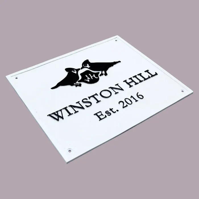 Brass Plate engraving | Custom Name Plaque in white background