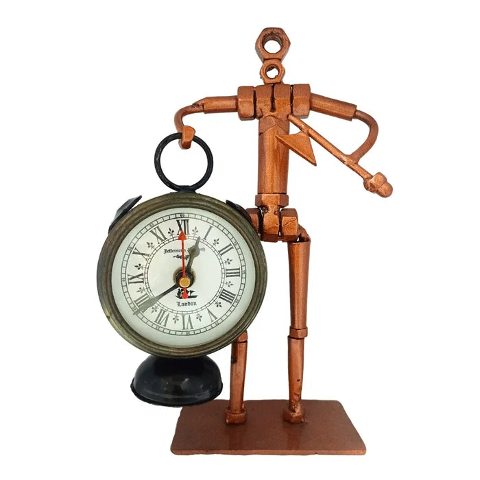 Brass Sculpture Desk Clock ADC0056