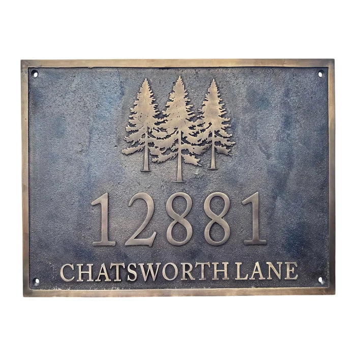 Bronze Address Plaque – Custom Outdoor Address Sign