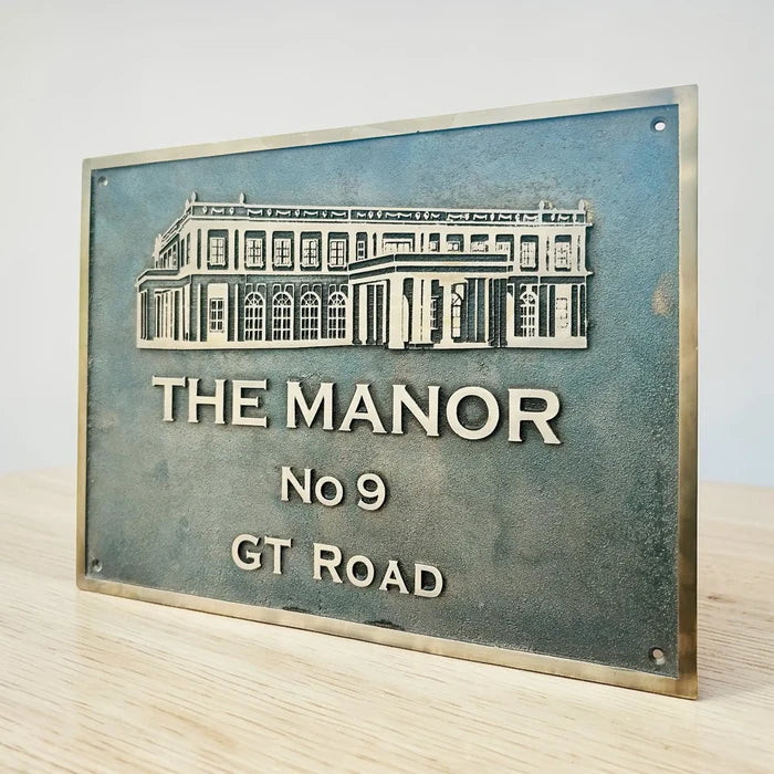 Bronze House Plaque | Custom Cast Bronze Address Plaque
