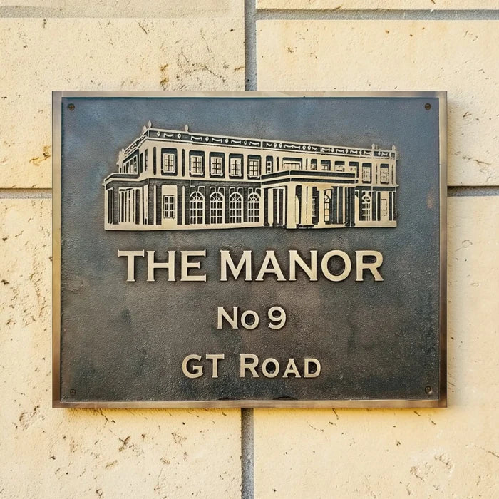 Bronze House Plaque | Custom Cast Bronze Address Plaque